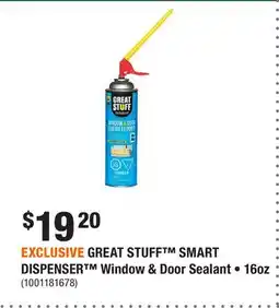 Home Depot EXCLUSIVE GREAT STUFF SMART DISPENSER Window & Door Sealant • 16oz offer