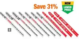 Home Depot 10-piece Diablo T-Shank jig saw blade for wood & metal offer