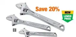 Home Depot Exclusive 3-piece Husky Adjustable wrench set offer