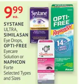 IDA Pharmacy SYSTANE, SIMILASAN, OPTI-FREE or NAPHCON offer