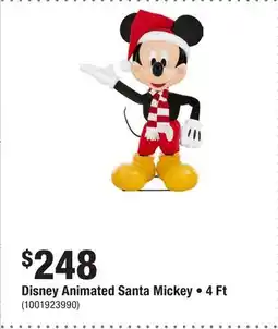 Home Depot Disney Animated Santa Mickey • 4 Ft offer