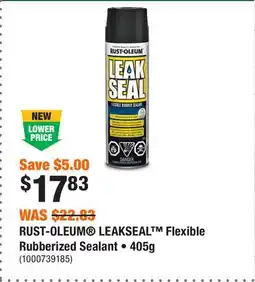 Home Depot RUST-OLEUM LEAKSEAL Flexible Rubberized Sealant • 405g offer