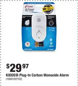 Home Depot KIDDE Plug-In Carbon Monoxide Alarm offer