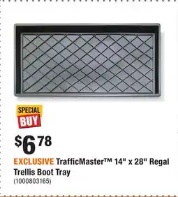Home Depot EXCLUSIVE TrafficMaster 14 x 28 Regal Trellis Boot Tray offer
