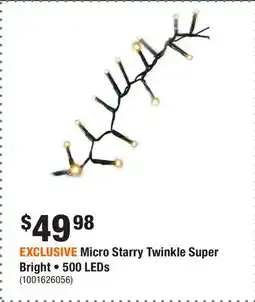 Home Depot EXCLUSIVE Micro Starry Twinkle Super Bright • 500 LEDs offer