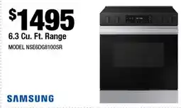Home Depot 6.3 Cu. Ft. range offer
