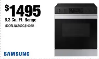 Home Depot 6.3 Cu. Ft. range offer