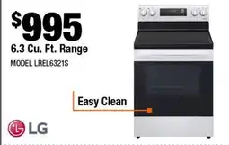 Home Depot 6.3 Cu. Ft. Electric range offer
