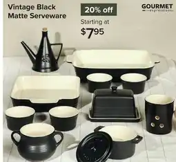 Linen Chest Vintage Black Matte Serveware offer