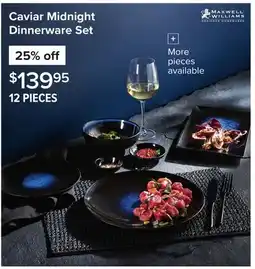 Linen Chest Caviar Midnight Dinnerware Set offer