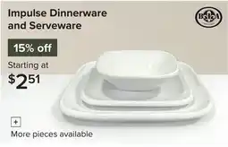 Linen Chest Impulse Dinnerware and Serveware offer