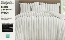 Linen Chest Ribbed Faux Fur Bedding Collection offer