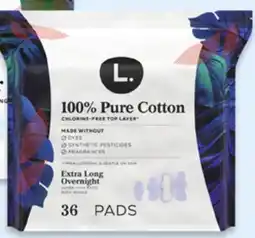 Walmart L. pads or tampons offer