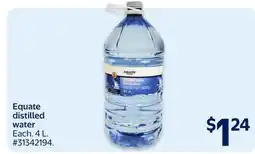 Walmart Equate distilled water offer