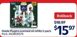 Walmart Glade PlugIns scented oil refills 5-pack offer