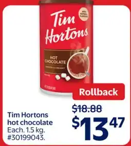 Walmart Tim Hortons hot chocolate offer