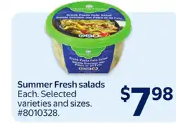 Walmart Summer Fresh salads offer