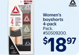 Walmart Women's boyshorts 4-pack offer