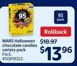 Walmart MARS Halloween chocolate candies variety pack offer