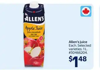 Walmart Allen's juice offer