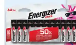 Walmart Energizer Max AA 24 or AAA 16 offer
