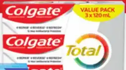 Walmart Colgate Total 3 x 120 mL toothpaste offer