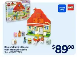 Walmart Bluey's Family House with Memory Game offer