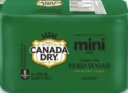 Walmart Canada Dry Ginger Ale ZERO SUGAR Mini Cans offer