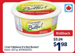Walmart I Can't Believe It's Not Butter! offer