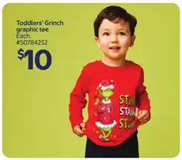 Walmart Toddlers' Grinch graphic tee offer