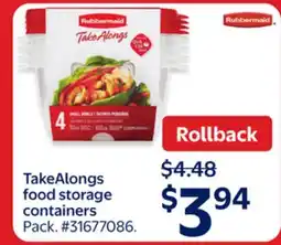 Walmart TakeAlongs food storage containers offer