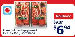 Walmart Roma La Pizzeria pepperoni offer