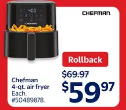 Walmart Chefman 4-qt. air fryer offer