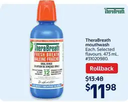 Walmart TheraBreath mouthwash offer