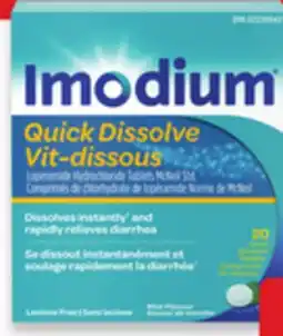 Walmart Imodium Quick Dissolve tablets offer