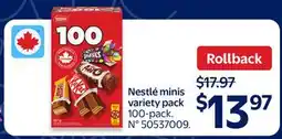 Walmart Nestle minis variety pack offer