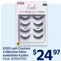 Walmart KISS Lash Couture Collection false eyelashes 4 pairs offer