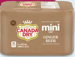 Walmart Canada Dry Ginger Beer Mini Cans offer