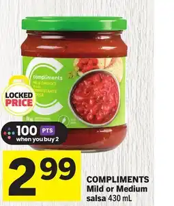 Foodland COMPLIMENTS Mild or Medium salsa offer