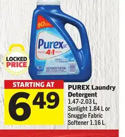 Foodland PUREX Laundry Detergent 1.47-2.03 L, Sunlight 1.84 L or Snuggle Fabric Softener 1.16 L offer