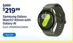Walmart Samsung Galaxy Watch7 40mm with Galaxy AI offer