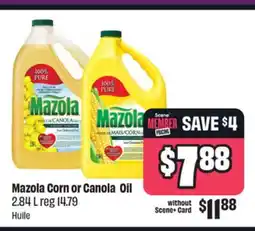 Chalo FreshCo Mazola Corn or Canola Oil 2.84 L offer