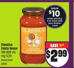 Chalo FreshCo Classico Pasta Sauce 218-600 mL offer