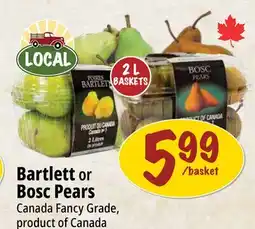 Farm Boy Bartlett or Bosc Pears offer