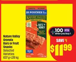 Chalo FreshCo Nature Valley Granola Bars or Fruit Snacks Selected Varieties 637 g - 1.28 kg offer