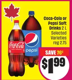 Chalo FreshCo Coca-Cola or Pepsi Soft Drinks 2 L Selected Varieties offer