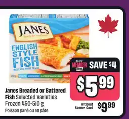 Chalo FreshCo Janes Breaded or Battered Fish Selected Varieties Frozen 450-510 g offer