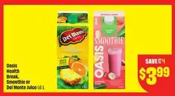 Chalo FreshCo Oasis Health Break, Smoothie or Del Monte Juice 1.6 L offer