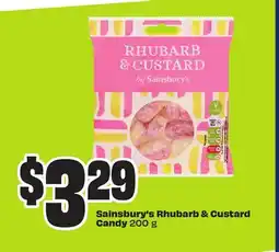 Chalo FreshCo Sainsbury's Rhubarb & Custard Candy 200 g offer