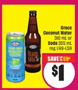 Chalo FreshCo Grace Coconut Water 310 mL or Soda 355 mL offer